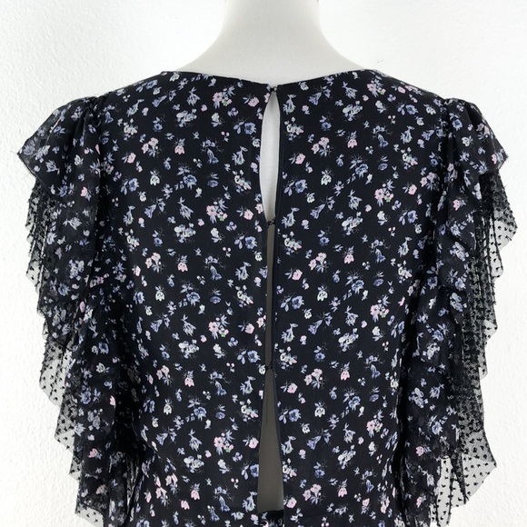 LoveShackFancy Floral Silk Georgette Midi Dress - Picture 5 of 9